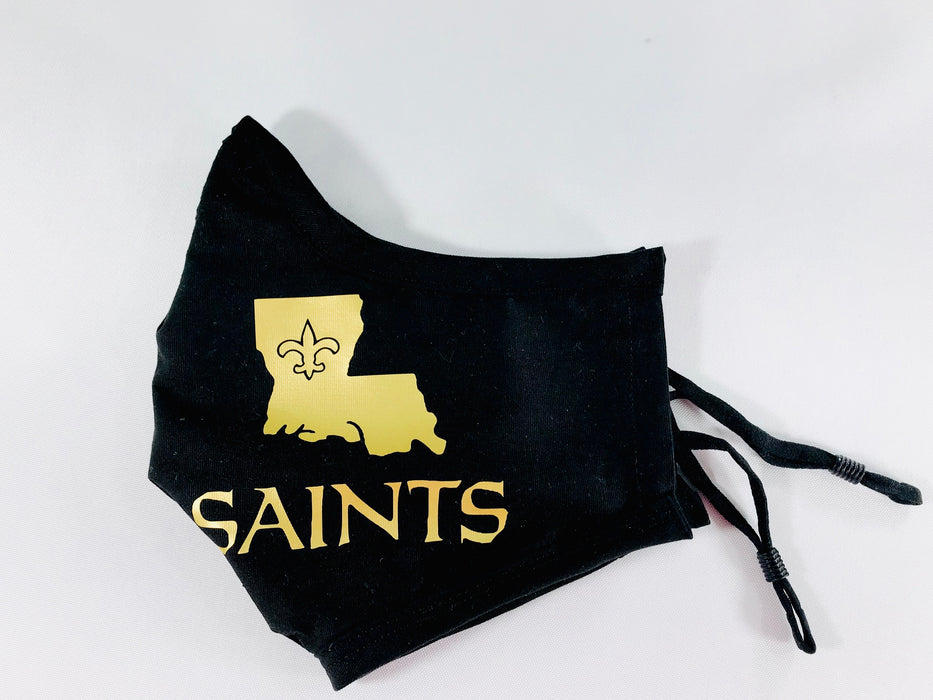Big Easy Saints Fitted Face Mask